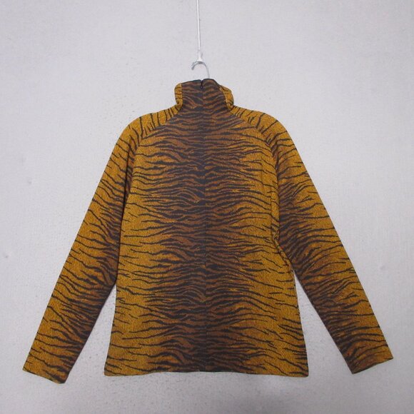 Kenzo Top Women XL Turtleneck Tiger Animal Print Designer Timeless - Picture 5 of 11